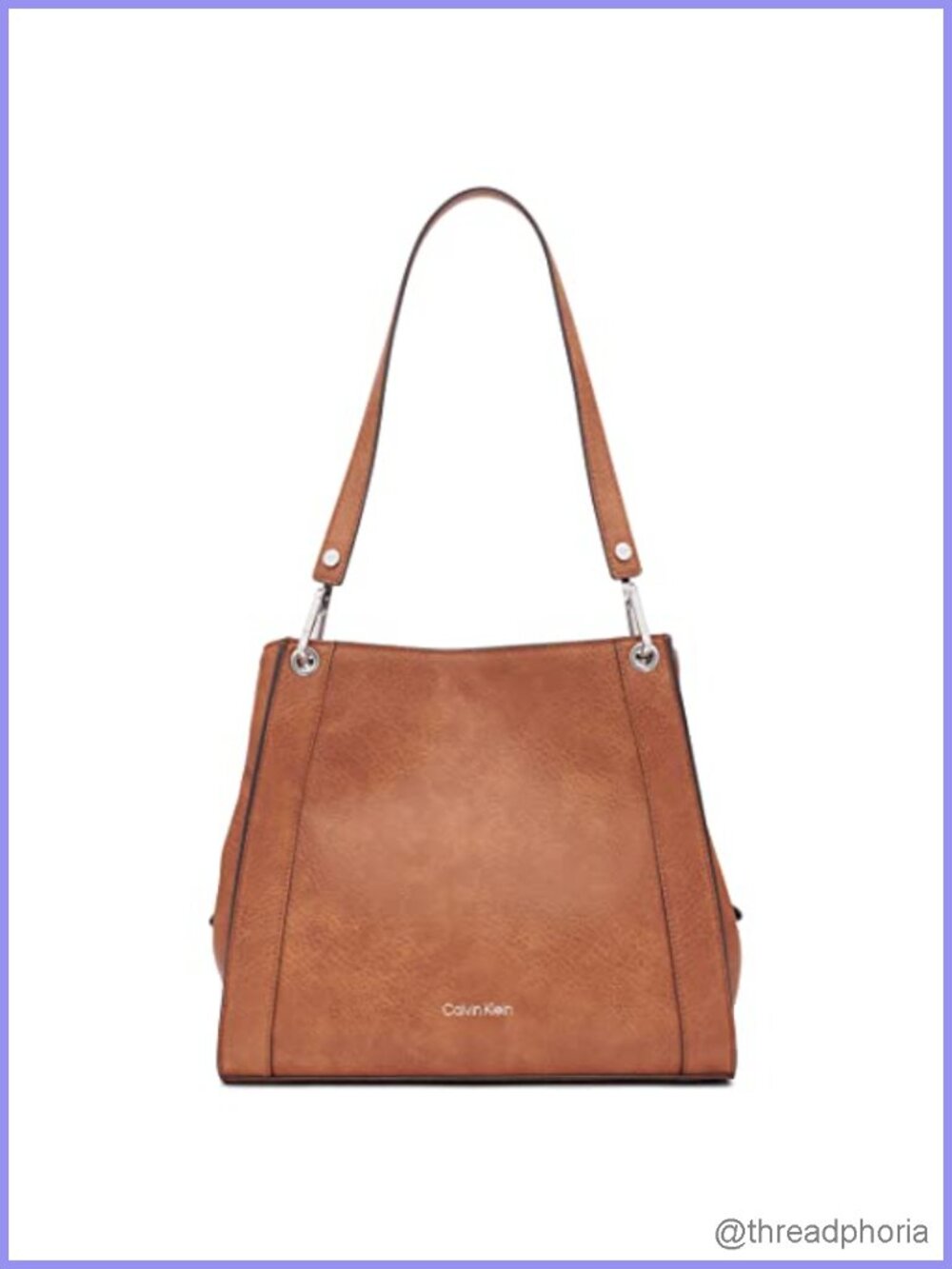 Calvin Klein Shoulder Bag Triple Compartment Vegan Leather